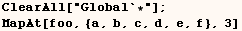 ClearAll["Global`*"] ;  MapAt[foo, {a, b, c, d, e, f}, 3] 