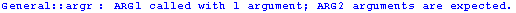 General :: argr : ARG1 called with 1 argument; ARG2 arguments are expected.