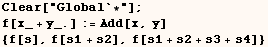 Clear["Global`*"] ;  f[x_ + y_.] := Add[x, y]  {f[s], f[s1 + s2], f[s1 + s2 + s3 + s4]} 