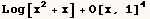 Log[x^2 + x] + O[x, 1]^4