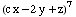 (c x - 2y + z)^7