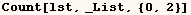 Count[lst, _List, {0, 2}]