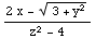 (2 x - (3 + y^2)^(1/2))/(z^2 - 4)